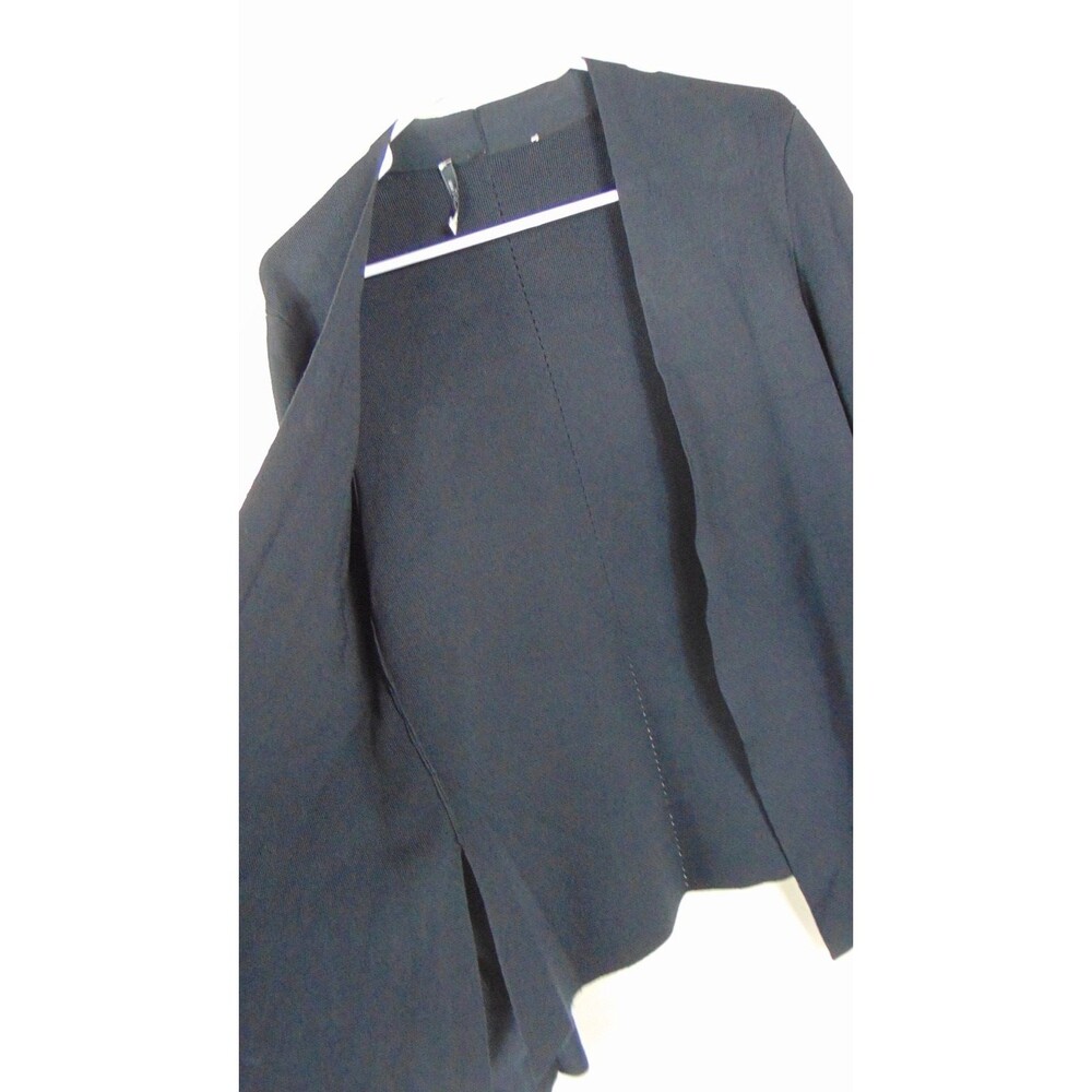 MM LaFleur New York Black Knit Cardigan Sweater Open Front Career Jacket Small - Picture 3 of 7
